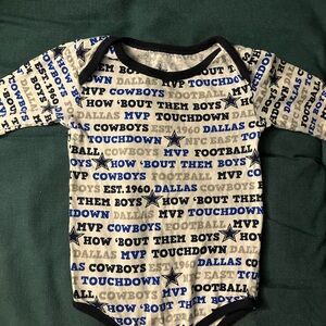 Dallas cowboys authentic long sleeve onesie
